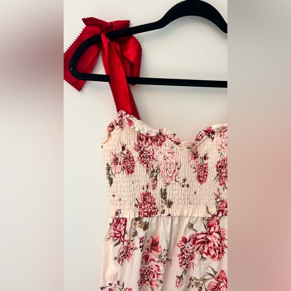 Altar'd State Dress with Red Floral Pattern